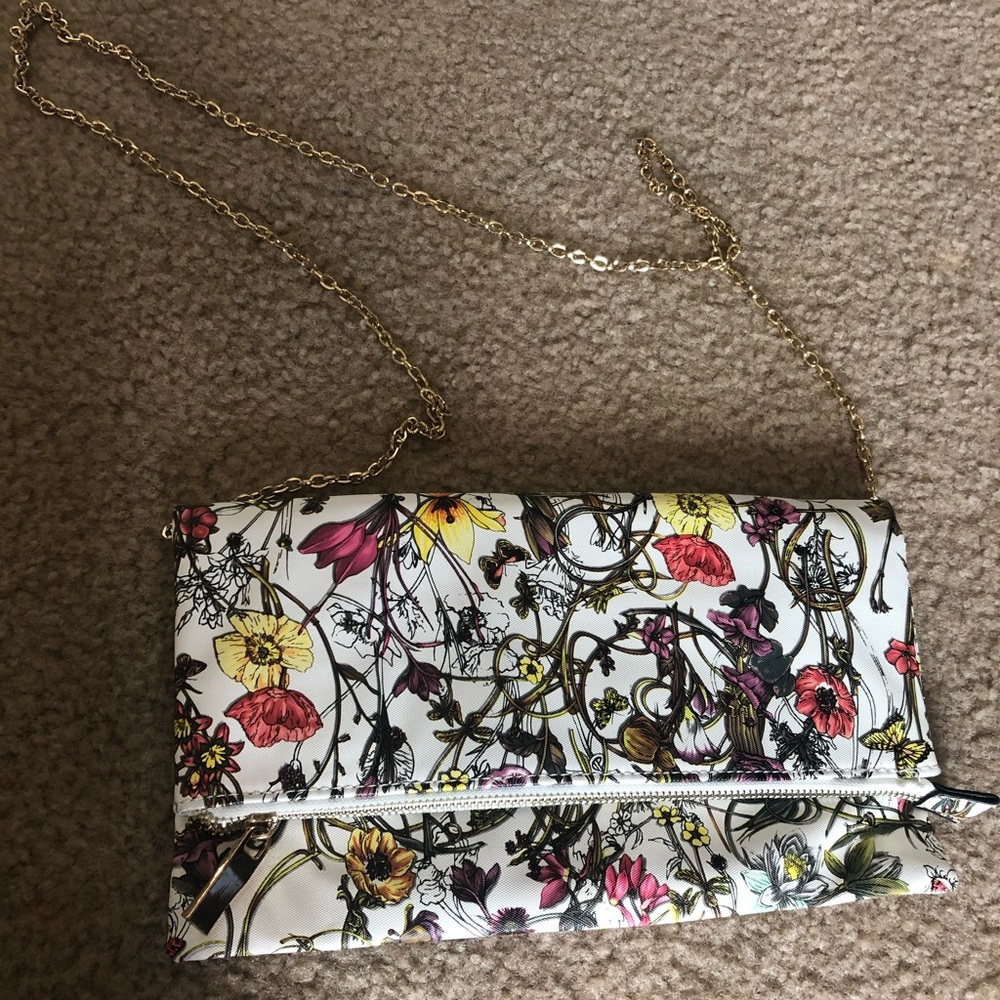 Flowered Clutch Purse